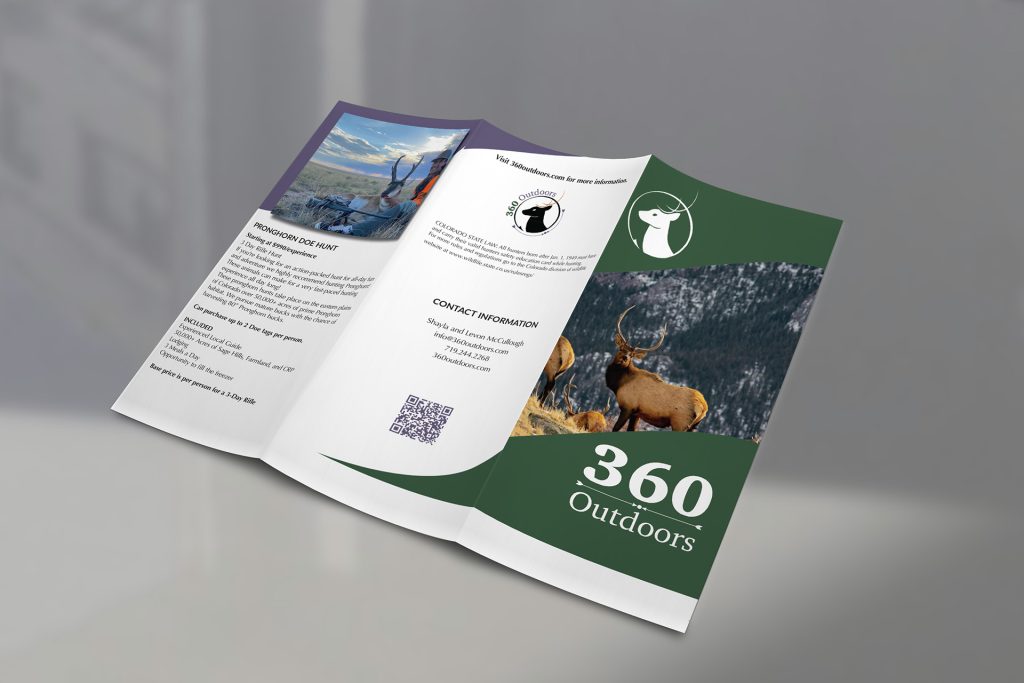Trifold front and back brochure